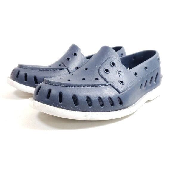 Sperry Mens Blue Slip-On Rubber Loafers Mens 10 Women's 12 - Picture 2 of 9